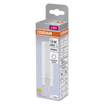 Λαμπτήρας LED G24q-1/6W/230V 4000K - Osram