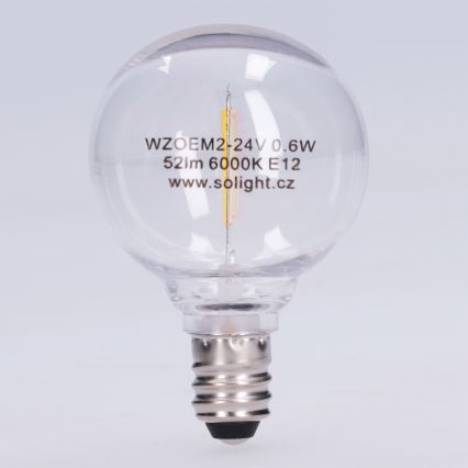 Λαμπτήρας LED G40 E12/0,6W/24V 6000K - Brilagi