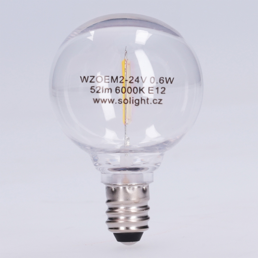 Λαμπτήρας LED G40 E12/0,6W/24V 6000K - Brilagi