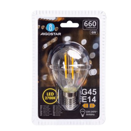 Λαμπτήρας LED G45 E14/6W/230V 2700K - Aigostar