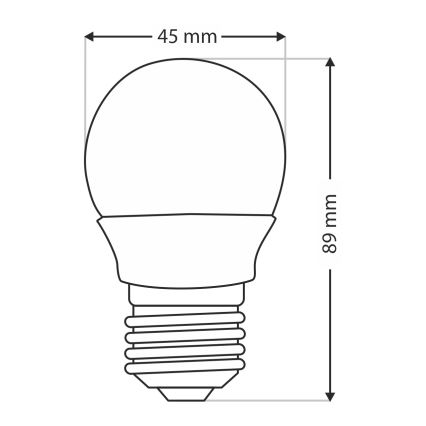 Λαμπτήρας LED G45 E27/6W/230V 6500K