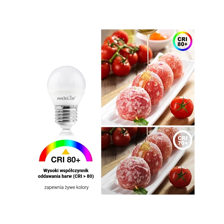 Λαμπτήρας LED G45 E27/8W/230V 4000K