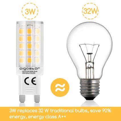 Λαμπτήρας LED G9/3W/230V 3000K - Aigostar