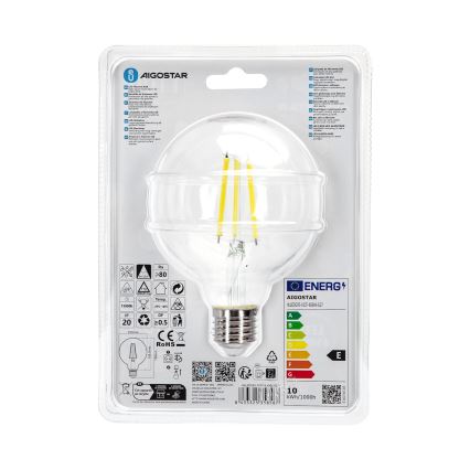 Λαμπτήρας LED G95 E27/10W/230V 6500K - Aigostar