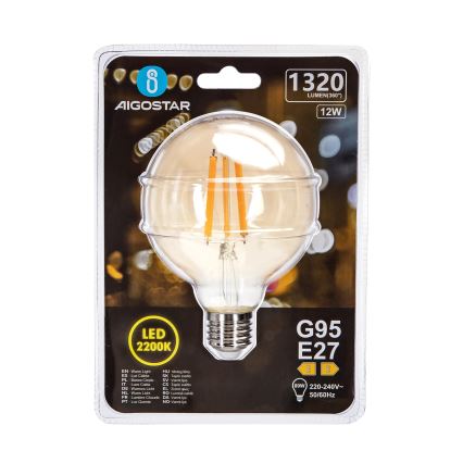 Λαμπτήρας LED G95 E27/12W/230V 2200K - Aigostar