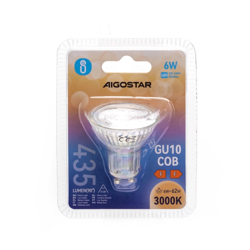 Λαμπτήρας LED GU10/6W/230V 3000K - Aigostar