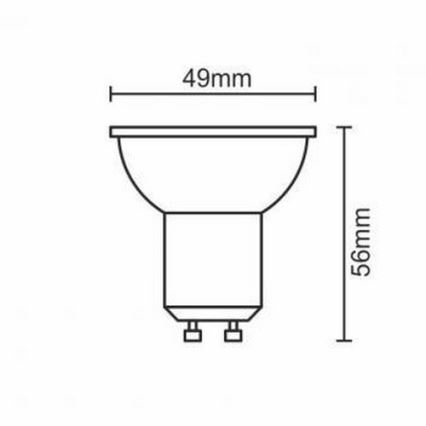 Λαμπτήρας LED GU10/6W/230V 4000K μαύρο
