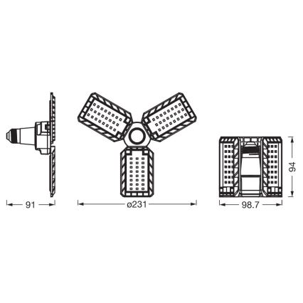Λαμπτήρας LED HIGHBAY E27/17W/230V 4000K - Ledvance