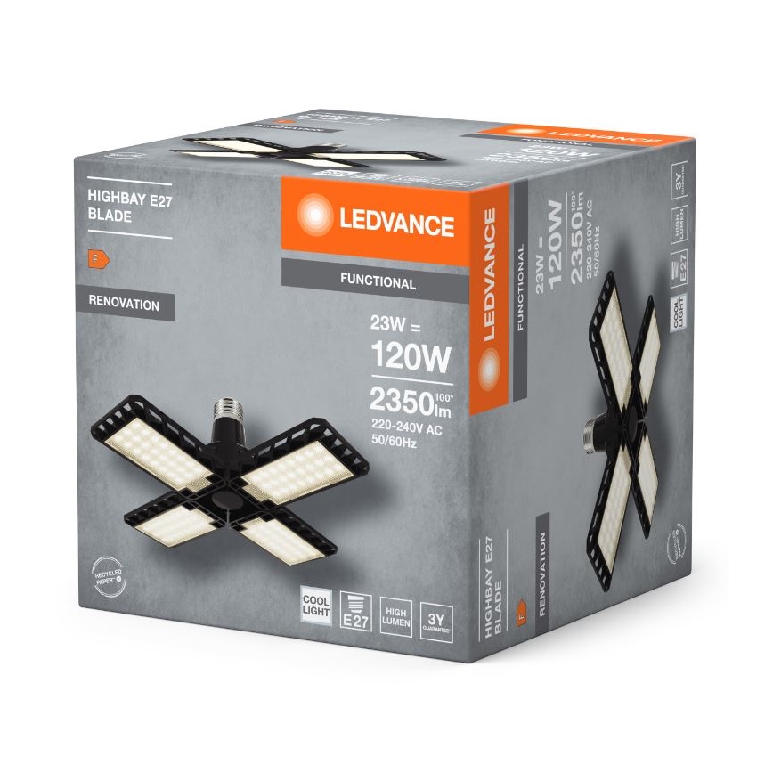 Λαμπτήρας LED HIGHBAY E27/23W/230V 4000K - Ledvance