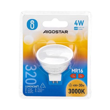 Λαμπτήρας LED MR16 GU5,3/4W/12V 3000K - Aigostar
