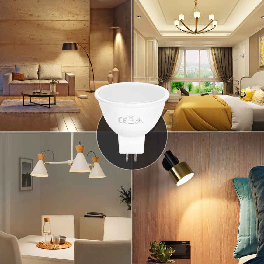 Λαμπτήρας LED MR16 GU5,3/6W/12V 3000K - Aigostar