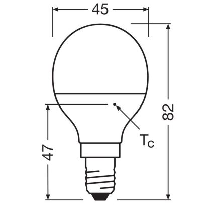 Λαμπτήρας LED P40 E14/4,9W/230V 2700K - Osram