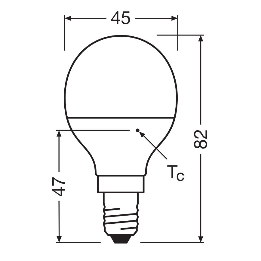 Λαμπτήρας LED P40 E14/4,9W/230V 4000K - Osram