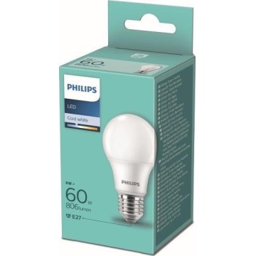 Λαμπτήρας LED Philips A60 E27/8W/230V 4000K