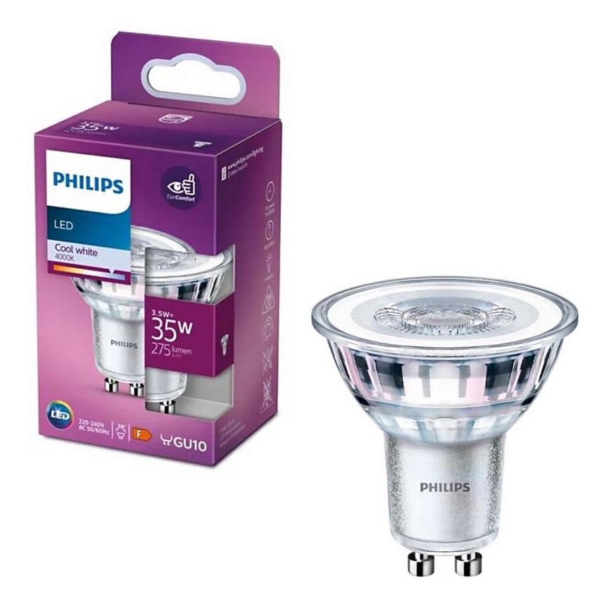 Λαμπτήρας LED Philips PAR16 GU10/3,5W/230V 4000K