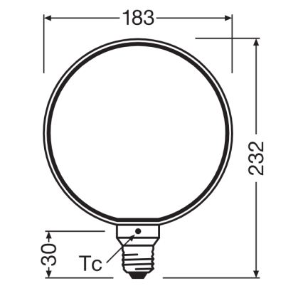 Ρυθμιζόμενη LED λάμπα VINTAGE FILAMENT E27/4W/230V 1800K - Osram
