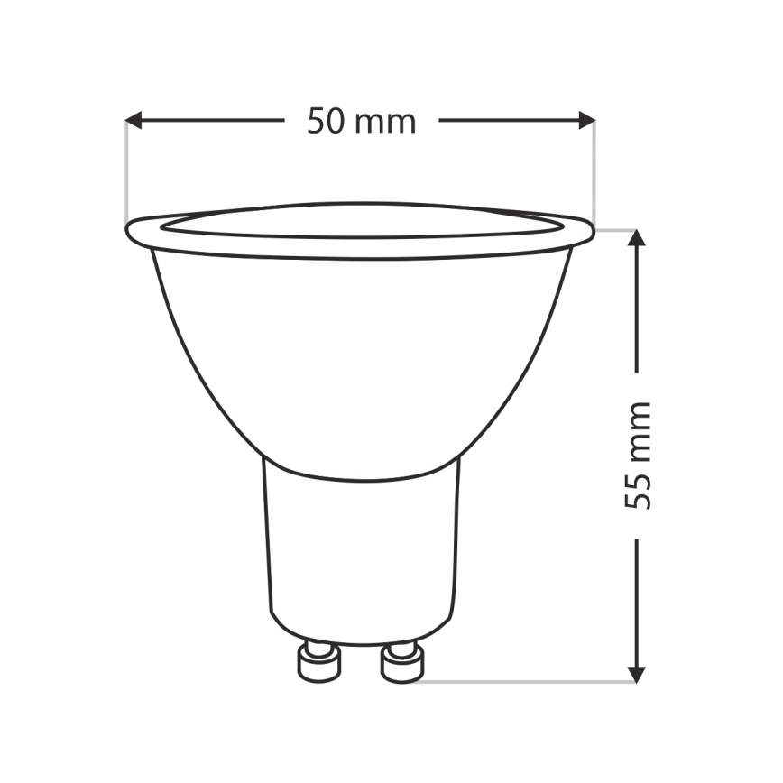 Λαμπτήρας LED Qtec GU10/8W/230V 2700K