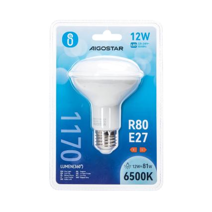 Λαμπτήρας LED R80 E27/12W/230V 6500K - Aigostar