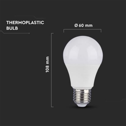 Λαμπτήρας LED SAMSUNG CHIP A60 E27/8,5W/230V 4000K