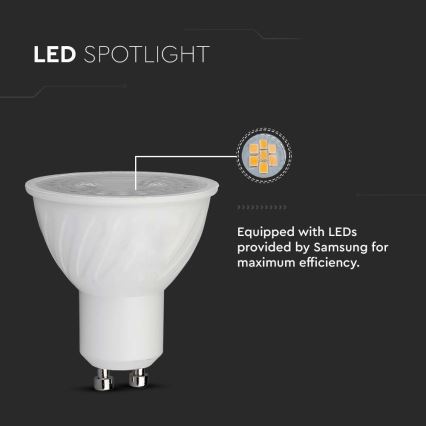 Λαμπτήρας LED SAMSUNG CHIP GU10/6W/230V 3000K