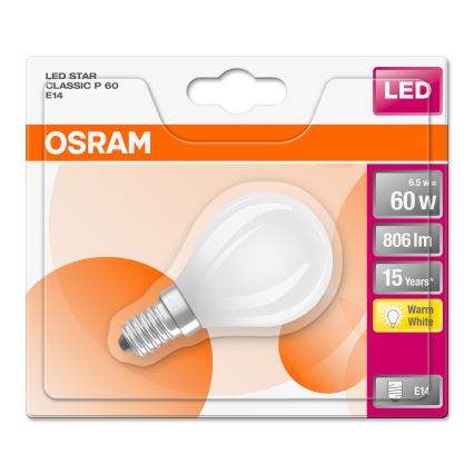Λαμπτήρας LED STAR E14/6,5W/230V 2700K - Osram
