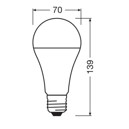 Λαμπτήρας LED STAR E27/19W/230V 6500K - Osram