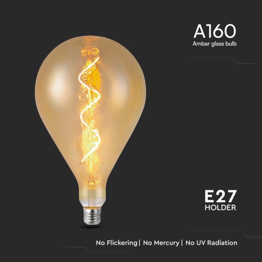 Λαμπτήρας LED τύπου filament A160 E27/4W/230V 1800K