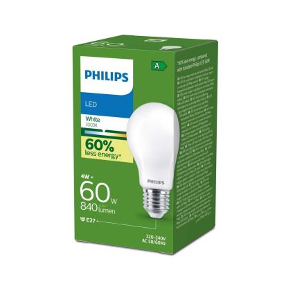 Λαμπτήρας LED ULTRAEFFICIENT Philips A60 E27/4W/230V 3000K