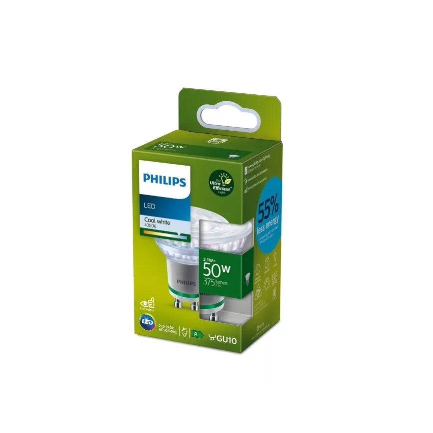 Λαμπτήρας LED ULTRAEFFICIENT Philips PAR16 GU10/2,1W/230V 4000K