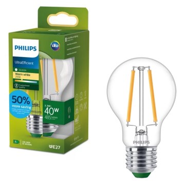 Λαμπτήρας LED ULTRAEFFICIENT VINTAGE Philips A60 E27/2,3W/230V 2700K