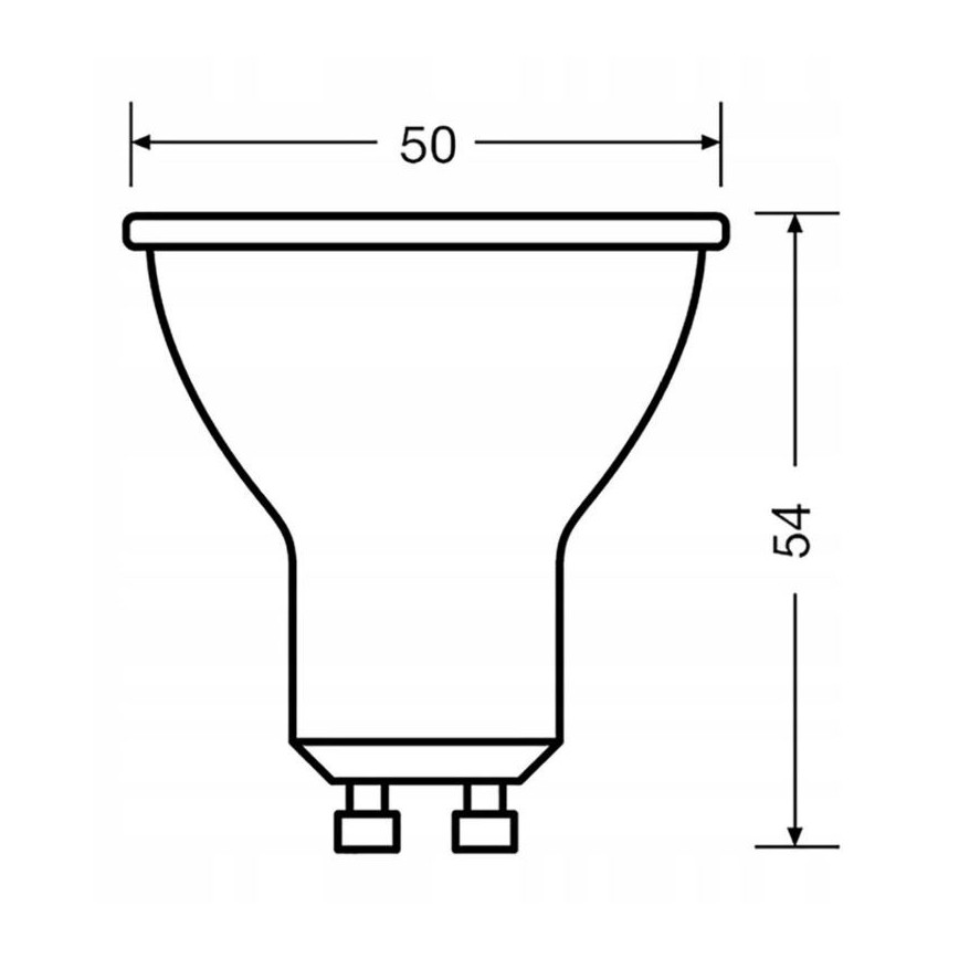 Λαμπτήρας LED VALUE PAR16 GU10/4,5W/230V 2700K 36° μαύρο - Osram