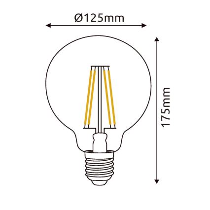 Λαμπτήρας LED E27/7W/230V 4000K - Globo