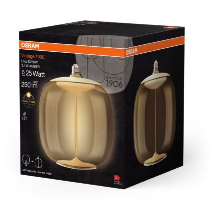 Λαμπτήρας LED VINTAGE FILAMENT E27/3,4W/230V 2700K - Osram