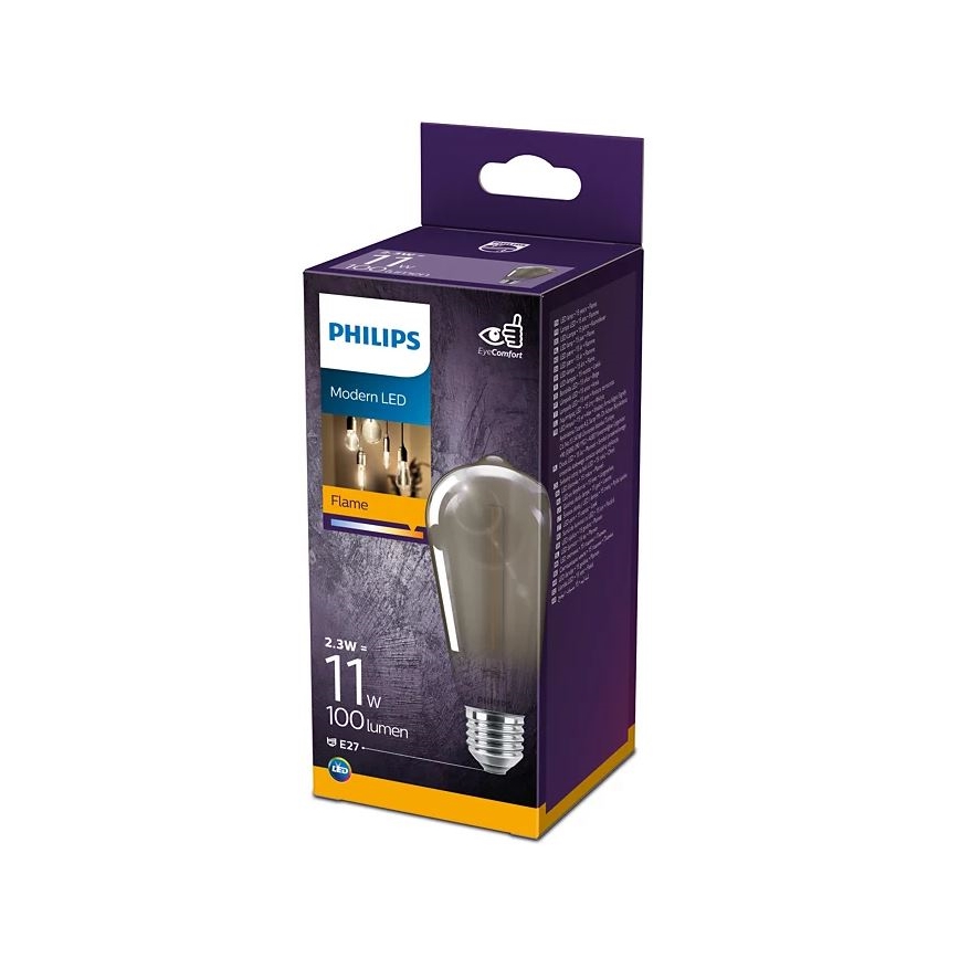 Λαμπτήρας LED VINTAGE Philips ST64 E27/2,3W/230V 1800K