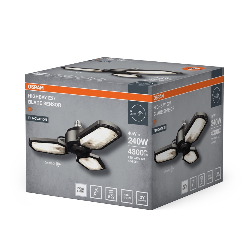 Λαμπτήρας LED με αισθητήρα HIGHBAY E27/40W/230V 4000K - Osram