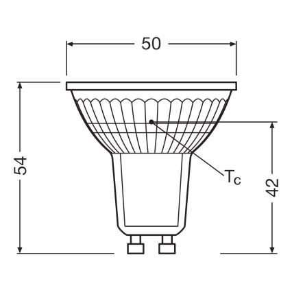 Λαμπτήρας προβολέας LED PAR16 GU10/4,3W/230V 2700K 36° - Ledvance