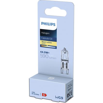 Λαμπτήρας βαρέως τύπου Philips HALOGEN G9/44W/230V 2800K