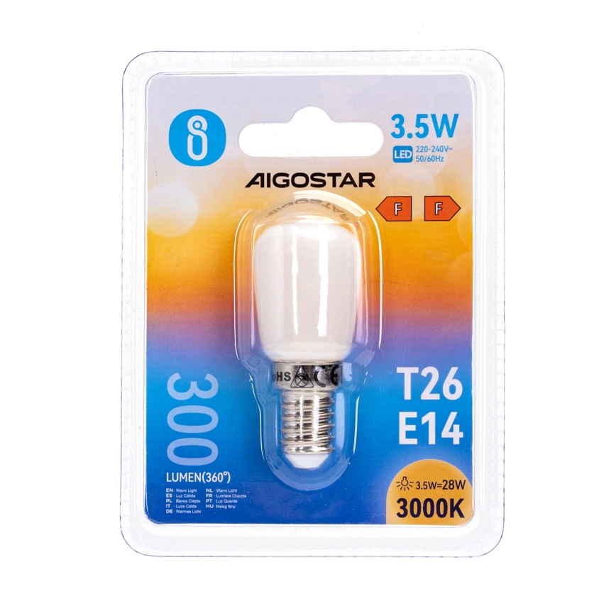 Λαμπτήρας ψυγείου LED T26 E14/3,5W/230V 3000K - Aigostar
