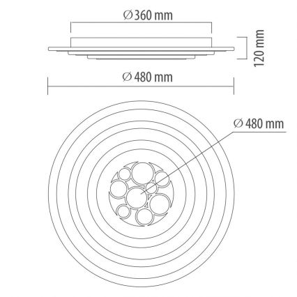 De Markt - Φως οροφής dimmer LED PLATTING LED/6W/230V + τηλεχειριστήριο