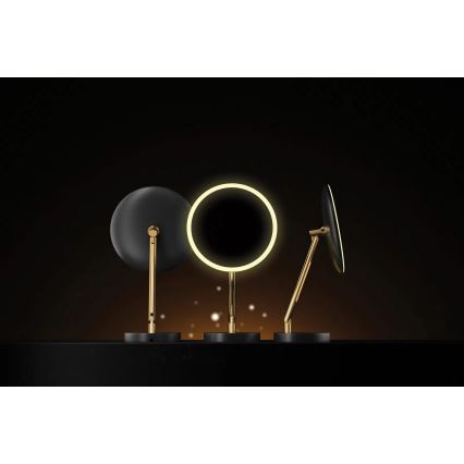 Deante ADI_Z812 - LED επαναφορτιζόμενος καλλυντικός καθρέφτης μπάνιου SILIA LED/5V 5000 mAh 2700-6500K IP44
