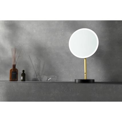 Deante ADI_Z812 - LED επαναφορτιζόμενος καλλυντικός καθρέφτης μπάνιου SILIA LED/5V 5000 mAh 2700-6500K IP44