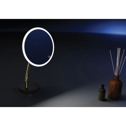 Deante ADI_Z812 - LED επαναφορτιζόμενος καλλυντικός καθρέφτης μπάνιου SILIA LED/5V 5000 mAh 2700-6500K IP44