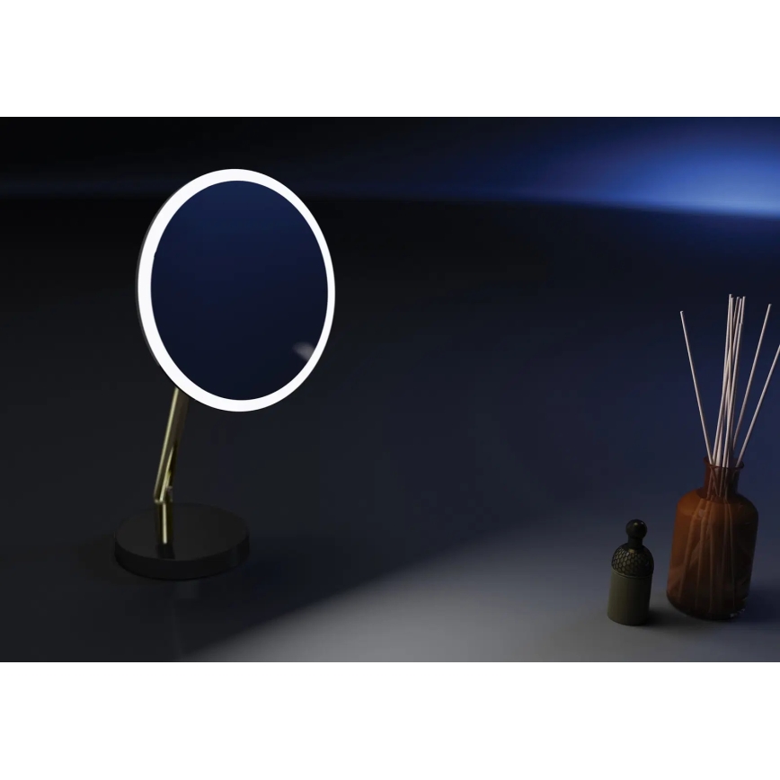 Deante ADI_Z812 - LED επαναφορτιζόμενος καλλυντικός καθρέφτης μπάνιου SILIA LED/5V 5000 mAh 2700-6500K IP44