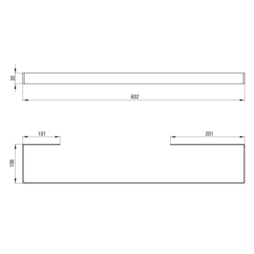 Deante ADM_A621 - Επιτοίχια κρεμάστρα για πετσέτες MOKKO, 60 cm, σε λευκό