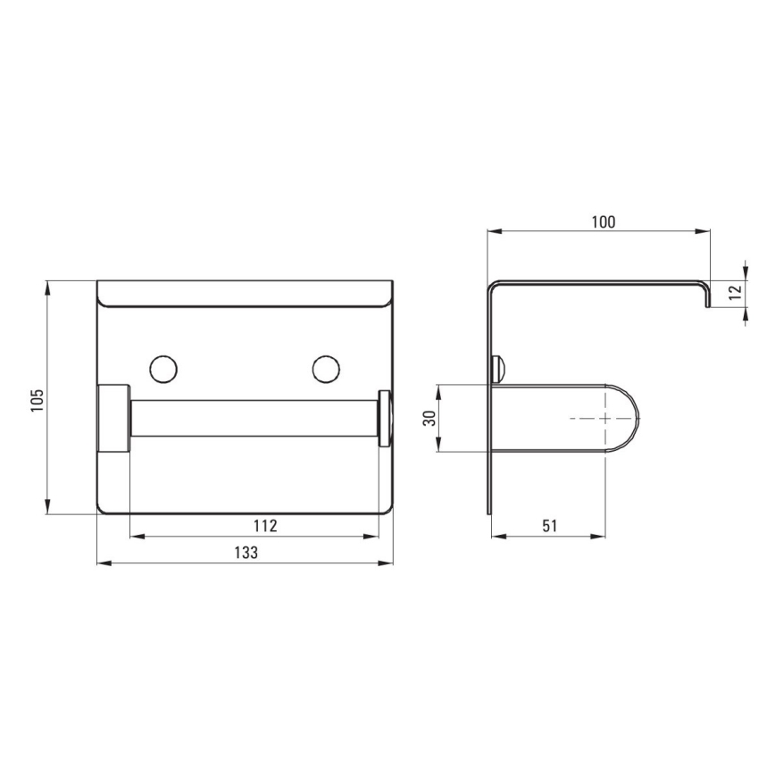 Deante ADR_0221 - Βάση για χαρτί υγείας ROUND σε γυαλιστερό χρώμιο