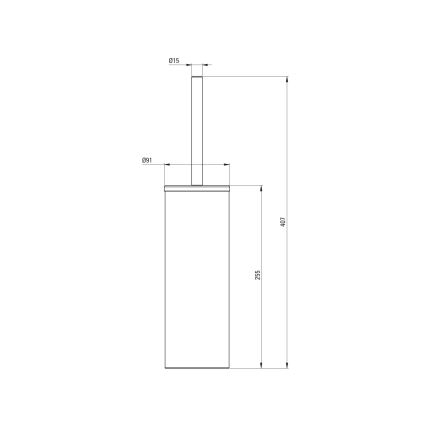Deante ADR_0712 - Επιδαπέδια βούρτσα WC ROUND γυαλιστερό χρώμιο
