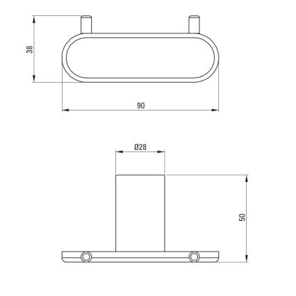 Deante ADR_N121 - Επιτοίχιος γάντζος ROUND μαύρος