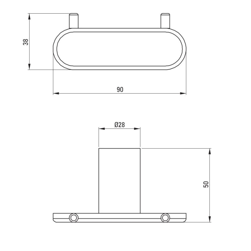 Deante ADR_N121 - Επιτοίχιος γάντζος ROUND μαύρος