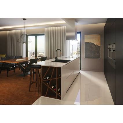 Deante BCA_B64M - Μπαταρία νεροχύτη ASTER μαύρη/μπρούτζινη