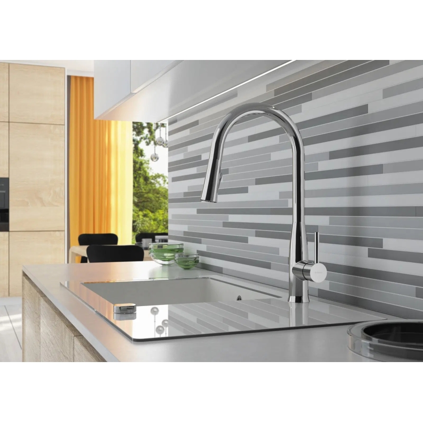 Deante BDH_072M - Μπαταρία κουζίνας με ντους LUKRECJA γυαλιστερό χρώμιο